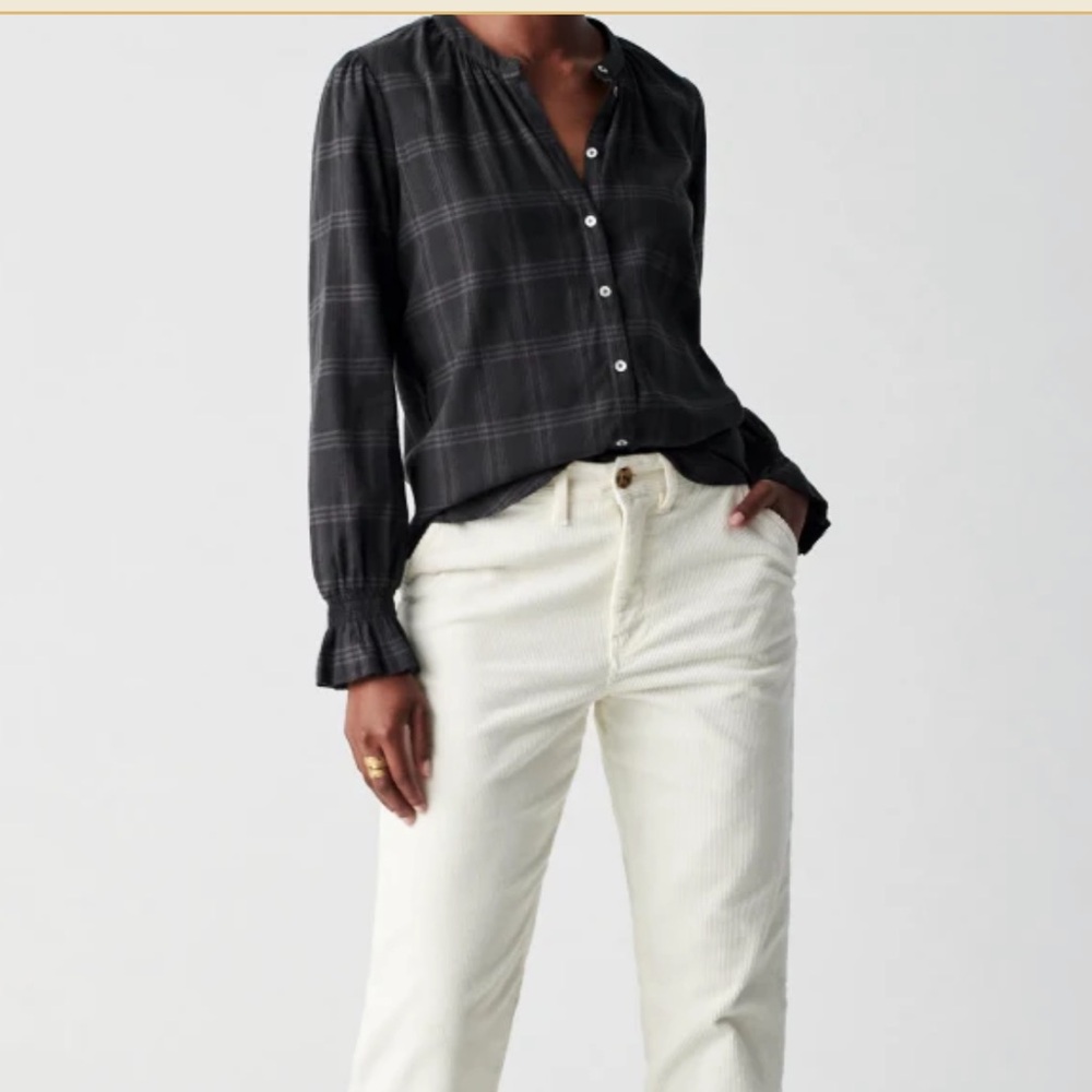 Faherty Harper Top Flannel Blouse XS NWT